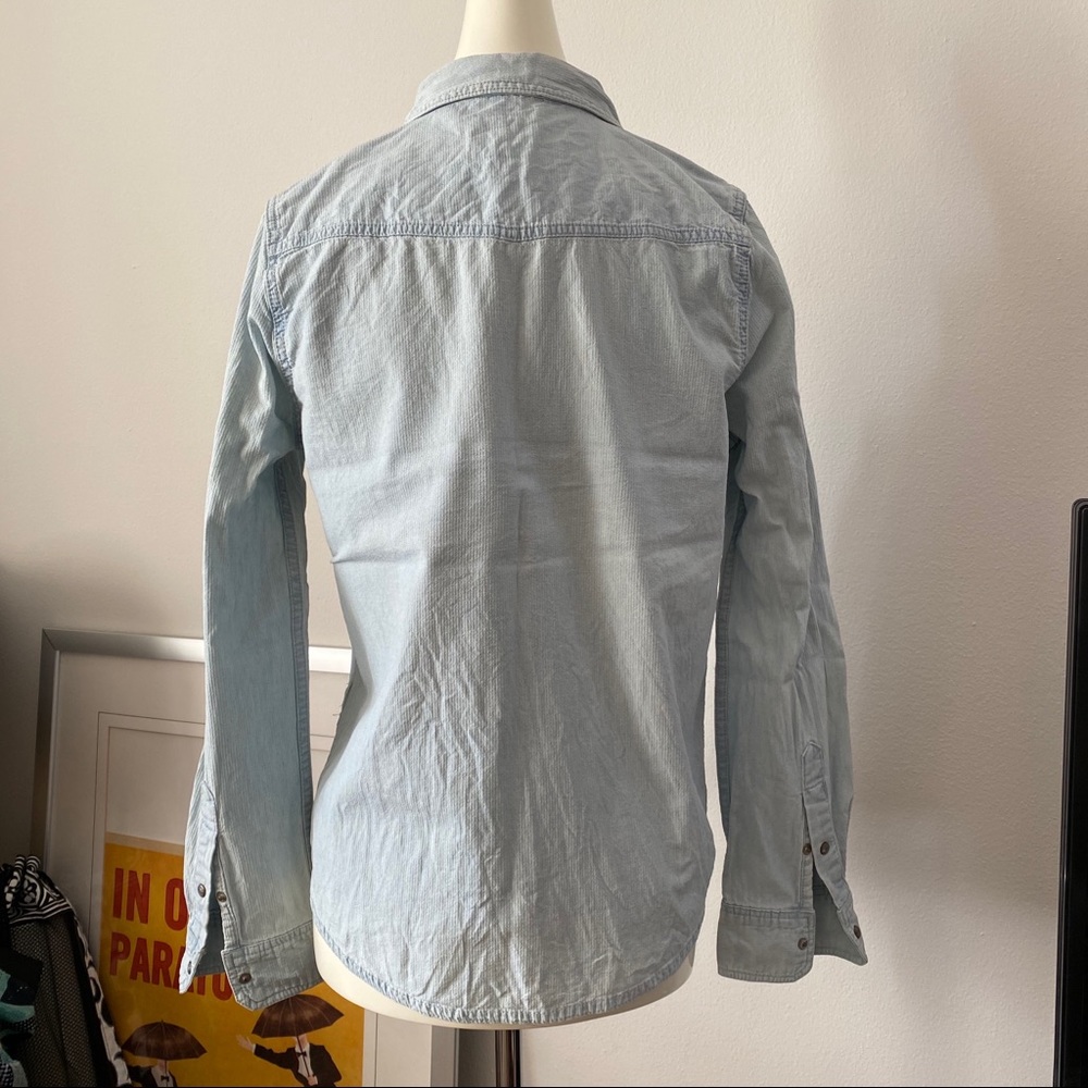 Current/Elliott Denim Blue Button Down Shirt - Picture 3 of 8